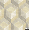 Rustic Wood Tile Honey Geometric Wallpaper