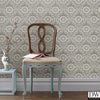 Jubilee Grey Medallion Damask Wallpaper
