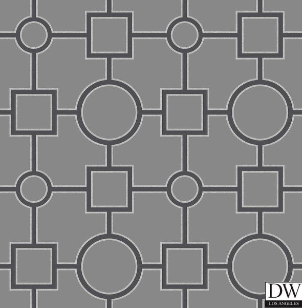 Matrix Black Geometric Wallpaper