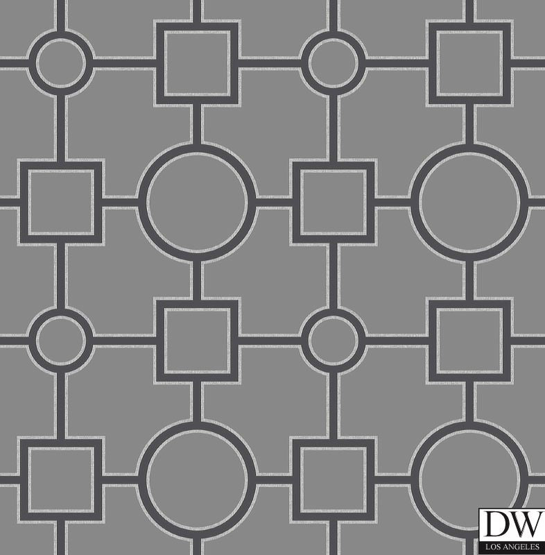 Matrix Black Geometric Wallpaper