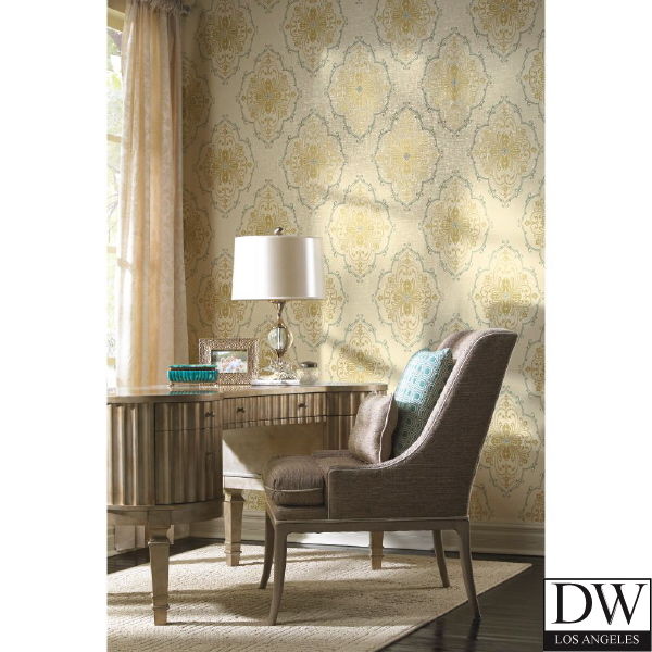 Designer Damask Room Setting Photo by Ronald Redding