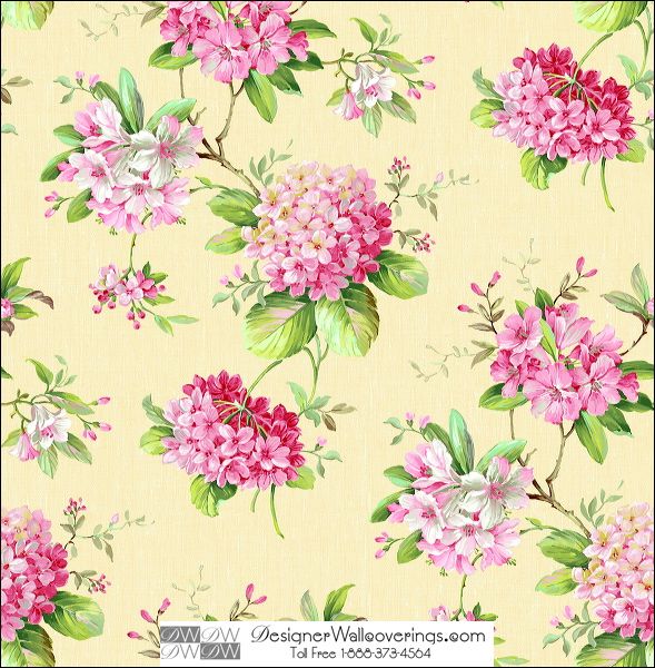 Ellingdale Damask Flower Blossoms Wallcovering