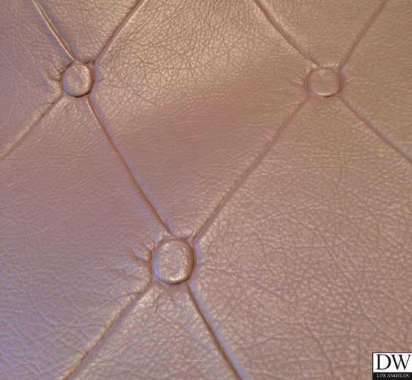 Telluride Tufted Faux Leather Coco Brown Wallpaper | Phillipe Romano