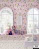 Social Birdie Pink Quilted Birds Wallpaper
