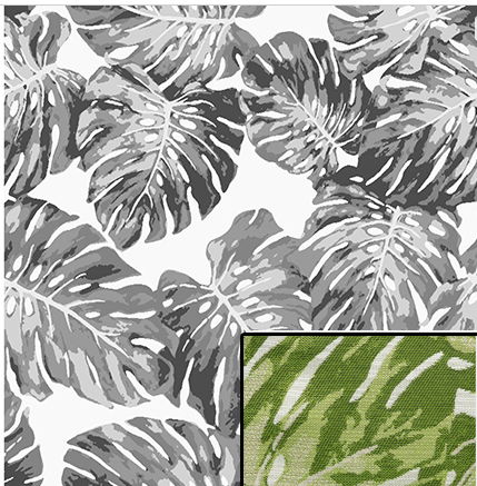 Palm Leaf Paradise Outdoor Fabric - Strong Green