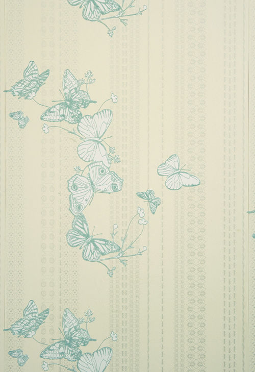 Butterfly and Bugs Wallcovering - Ice Blue | British Walls
