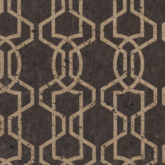 Le Grande Cork Grill Wallpaper - Cream on Java Cork