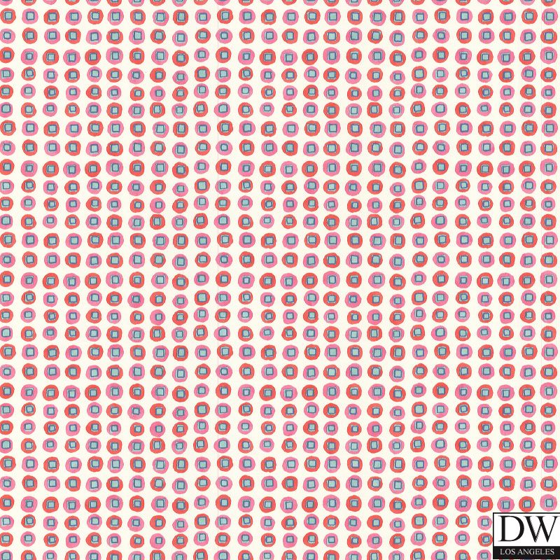 Mosaico Fuschia Geometric Tile Wallpaper