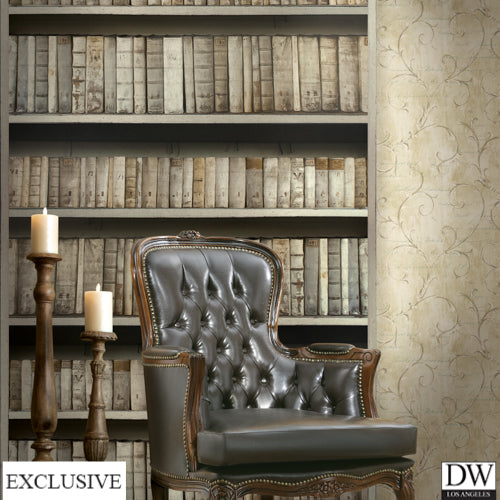 Author's Bookshelf Wallpaper (Room Setting)