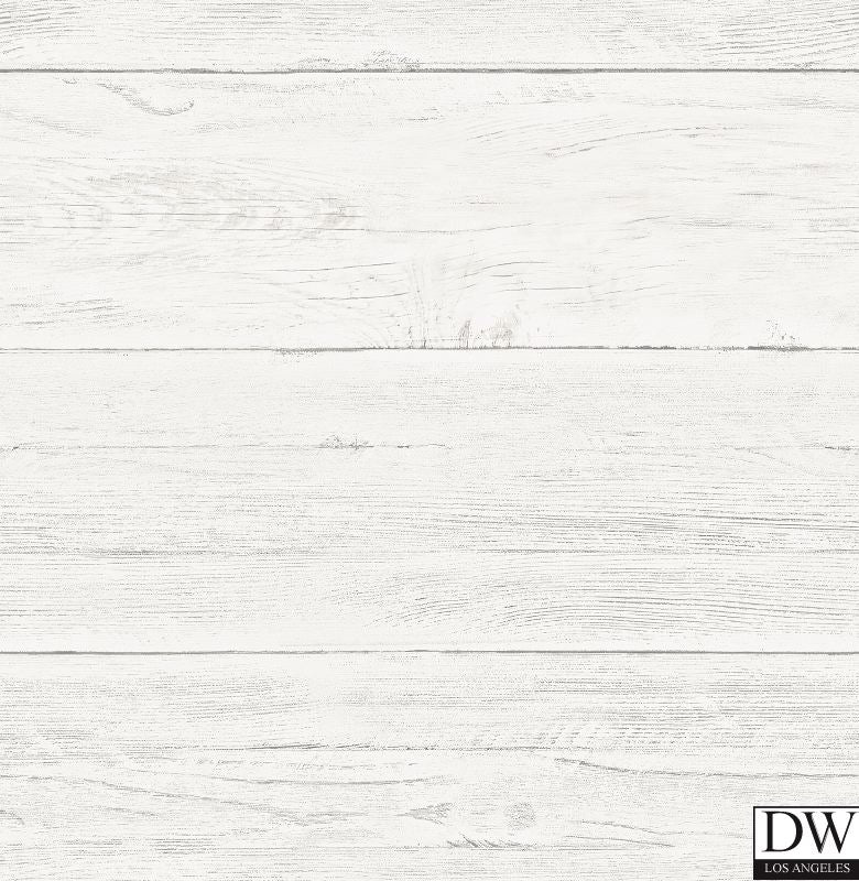 White Washed Boards Cream Shiplap Wallpaper