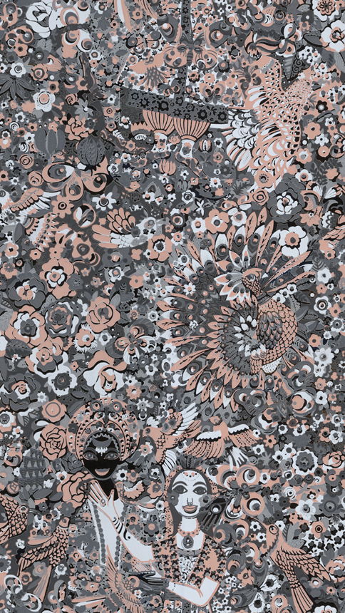 Native Sun - 48" tall Mural - Printed on Smooth Vinyl