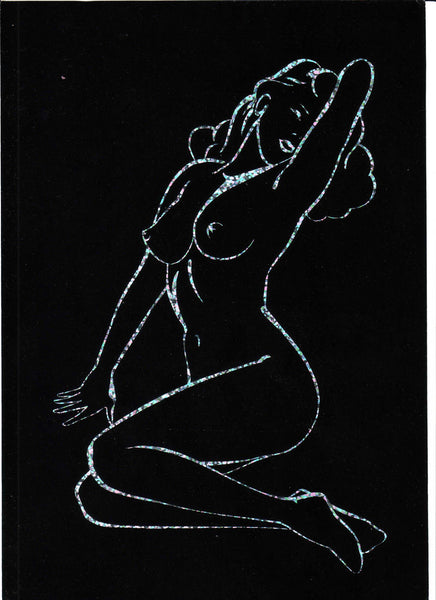 50' Pinup Silhouette  - Silver and Black Haze