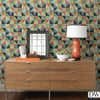 Puzzle Blue Geometric Wallpaper