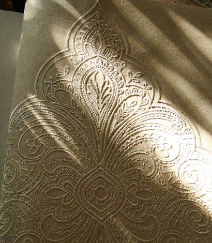 Ala Liberata�� - Ecru Embroidered Wallcovering
