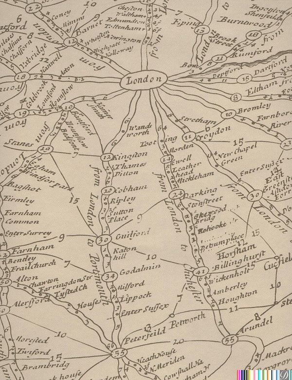 London Calling - Map Wallcovering - Cream Parchment | Designer Wallcoverings