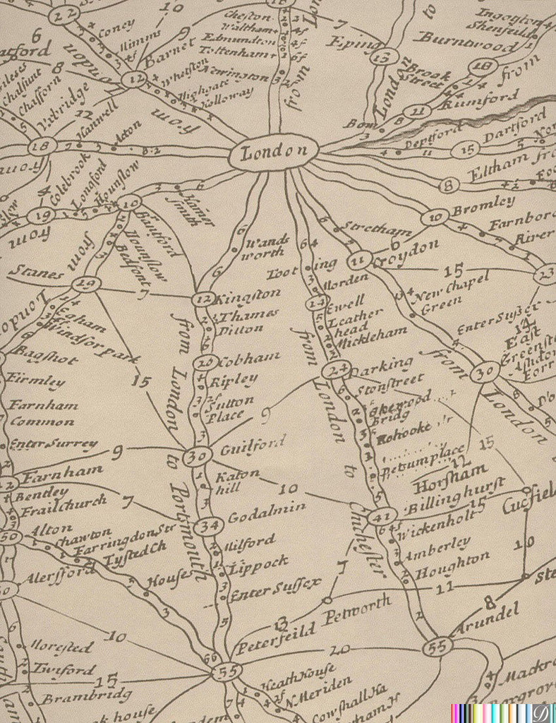 London Calling - Map Wallpaper - Cream Parchment