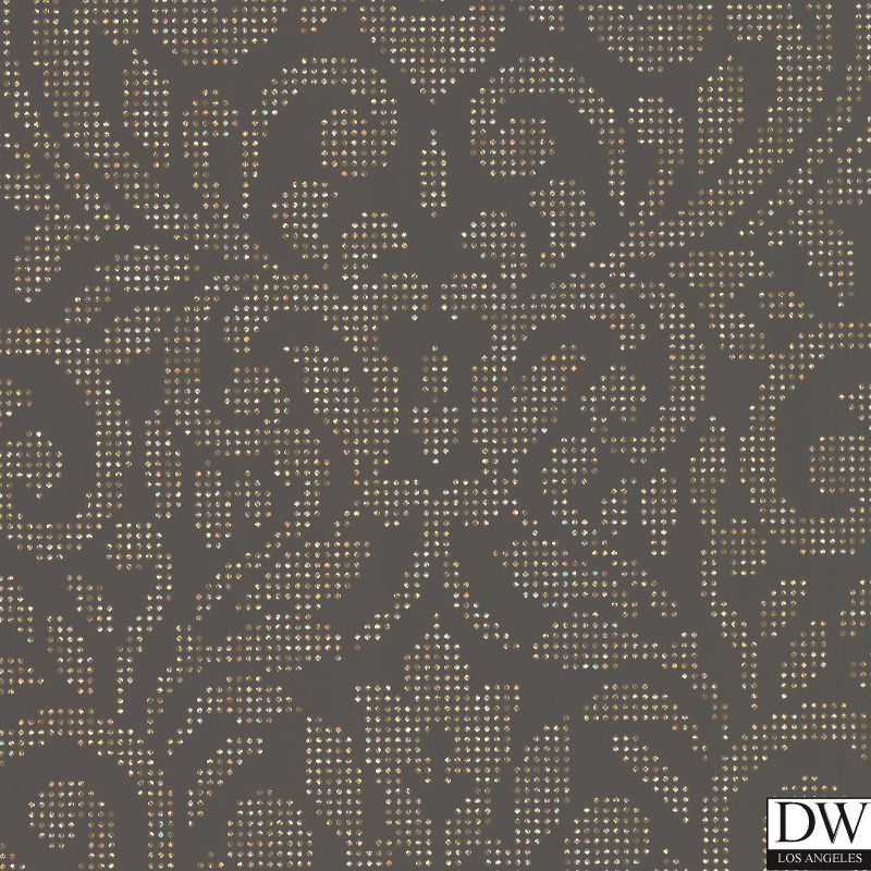 Luxor Gold Holographic Damask Wallpaper
