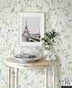 Delphine Light Blue Floral Wallpaper