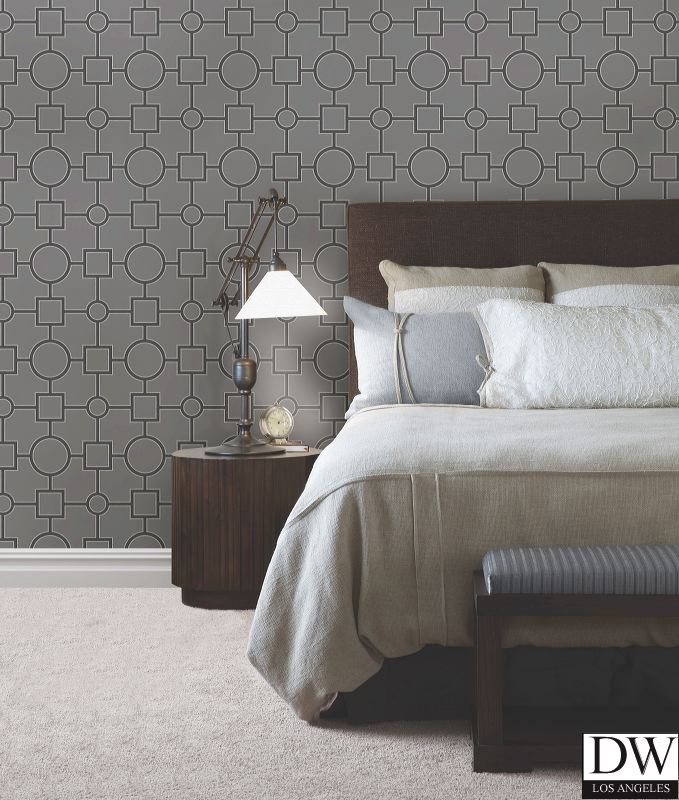 Matrix Black Geometric Wallpaper