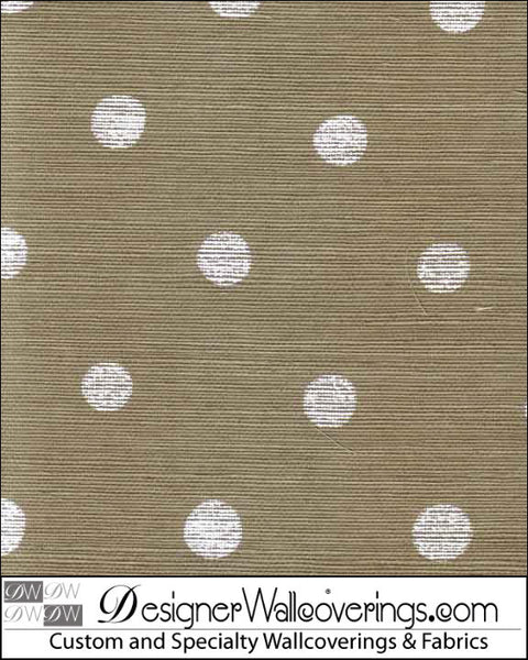 Le Dot Grasscloth - Polka Dot Wallpaper