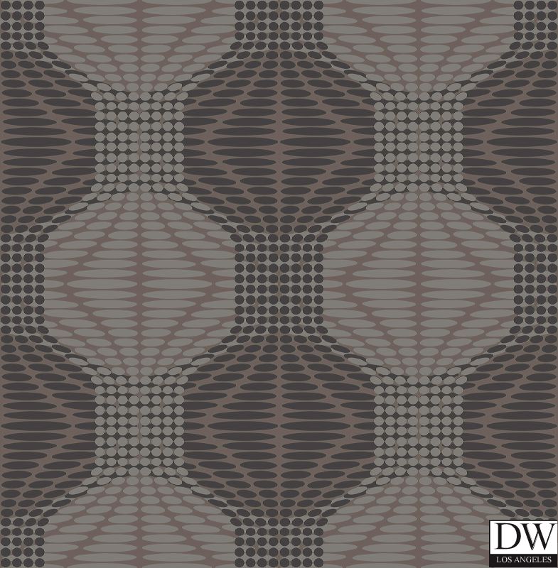Optic Brown Geometric Wallpaper