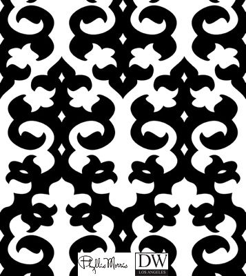 Trousdale Rock & Roll Damask  - Black & White