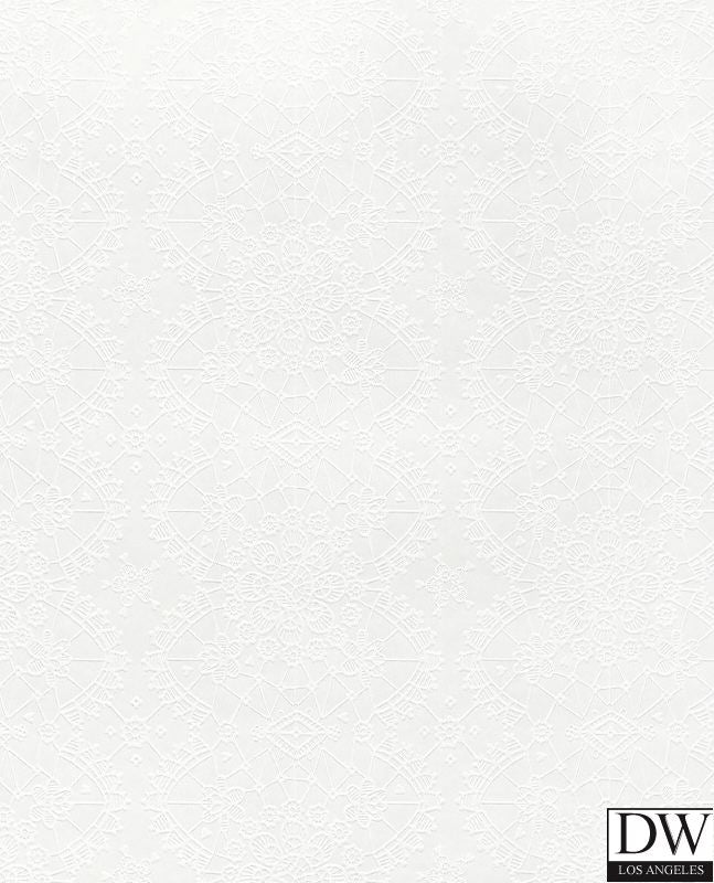 Myte Off-White Lace Wallpaper