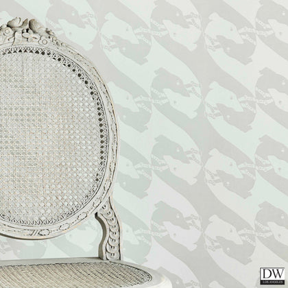Release the Hounds - Dog Wallcovering - Old Grey