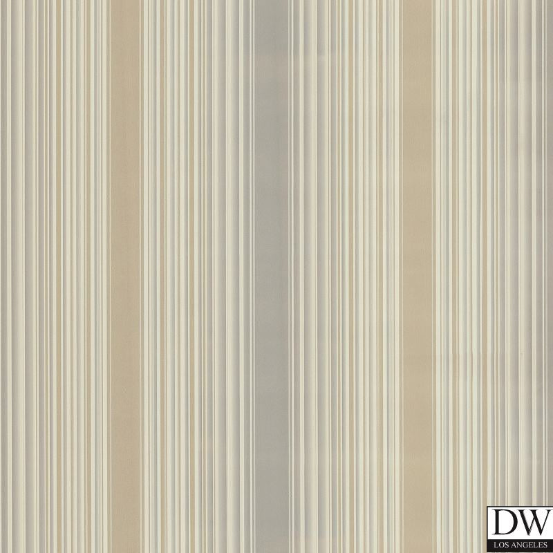 Casco Bay Beige Ombre Pinstripe Wallpaper