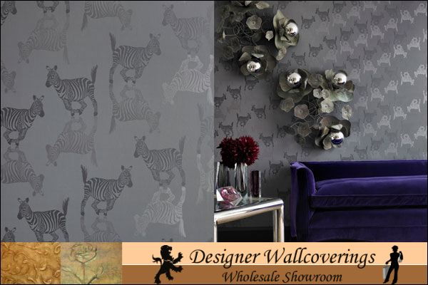 Zebra Screen Printed - Gray | Retro Walls