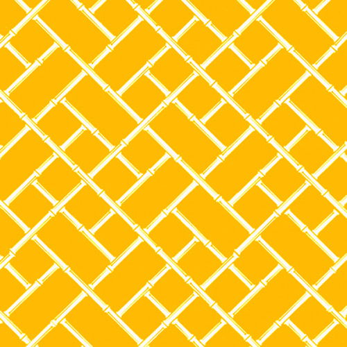 Bamboo custom vintage modern wallcovering: yellow