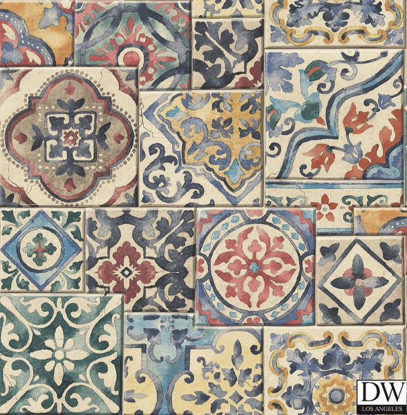 Marrakesh Tiles Multi Mosaic Wallpaper