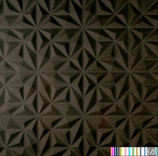 Pleated Geometric Fabric Walls