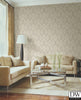 Frequency Beige Ogee Wallpaper