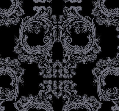 Skull Damask - Version 1.0A - 15" Horiz Repeat - Pattern Design