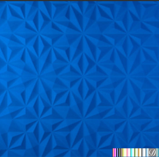 Pleated Geometric Fabric Walls