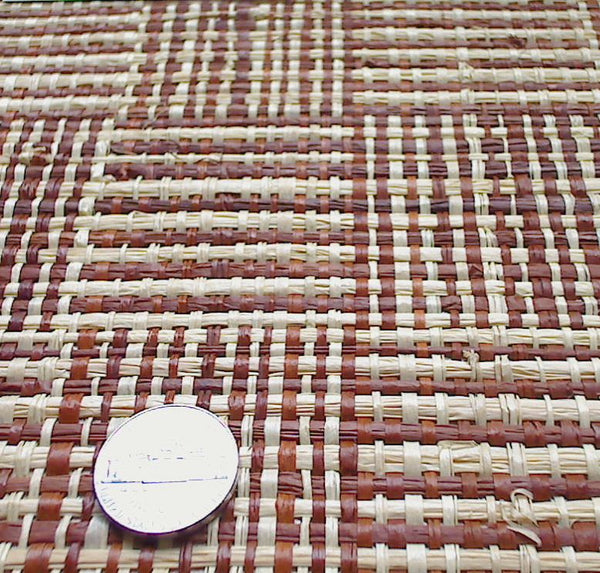 Hiawatha Square Weave Wallcovering - Honey Spice Brown, Natural