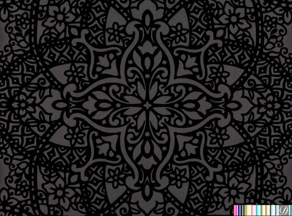 Roma Flock Velvet Modern