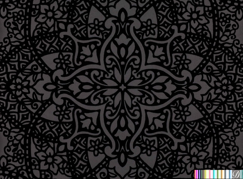 Roma Flock Velvet Modern