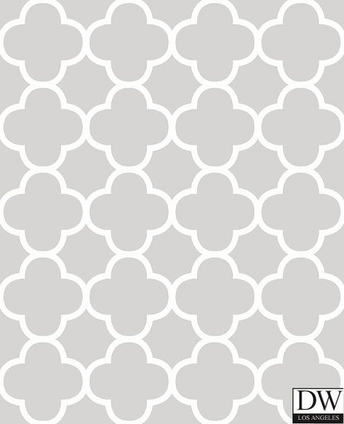 Origin Grey Quatrefoil Wallpaper