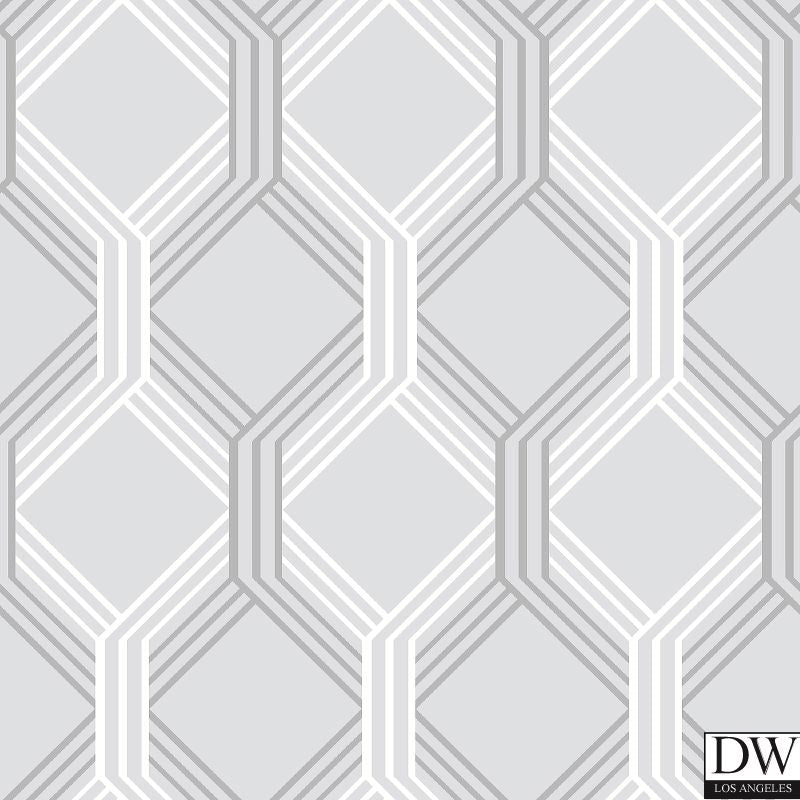 Linkage Grey Trellis Wallpaper