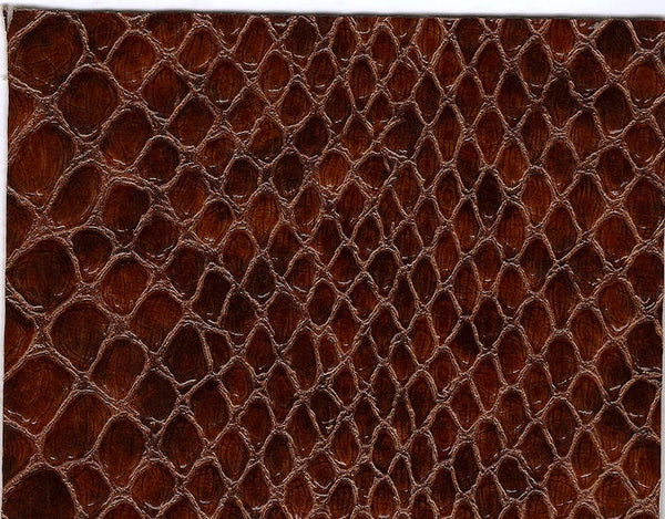 Anaconda Snake Patent Upholstery Vinyl - Canyon