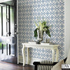 Atrium Blue Trellis Wallpaper