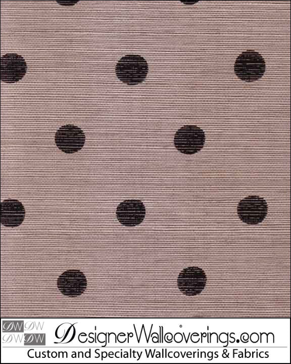 Le Dot Grasscloth - Polka Dot Wallpaper