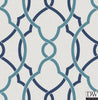 Sausalito Navy Lattice Wallpaper