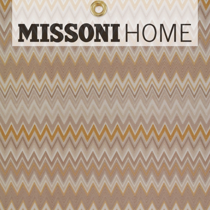 Missoni Home Zig Zag Multicolore Wallpaper - Cream/Tan/Gold