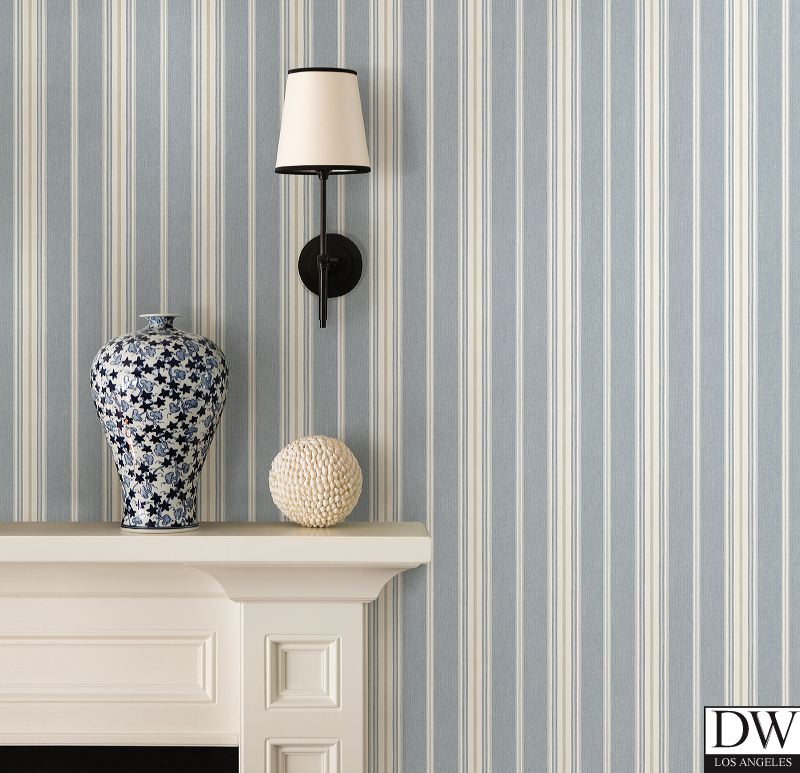 Cooper Denim Cabin Stripe Wallpaper