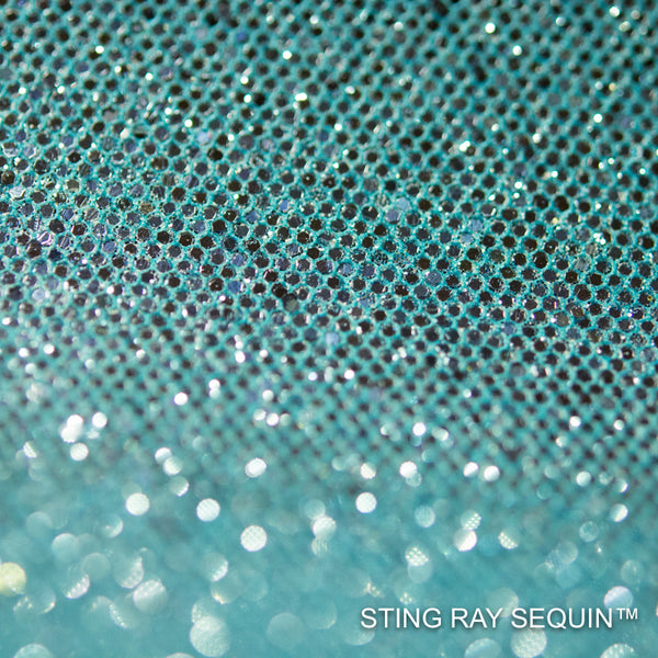 Sting Ray Sequin - Aqua Blue | Glitter Walls