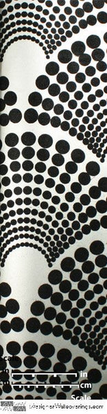 Club 1970's Fan Flock Velvet Wallpaper