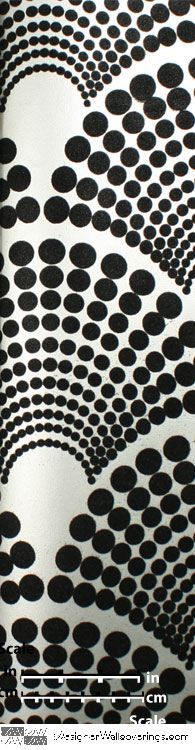 Club 1970's Fan Flock Velvet Wallpaper